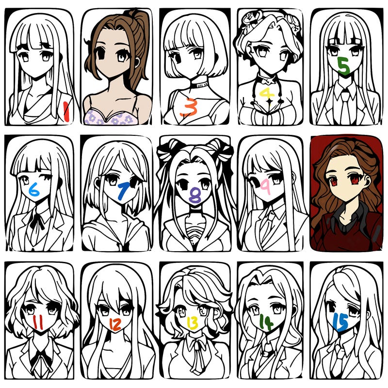 girls that look diffrent anime