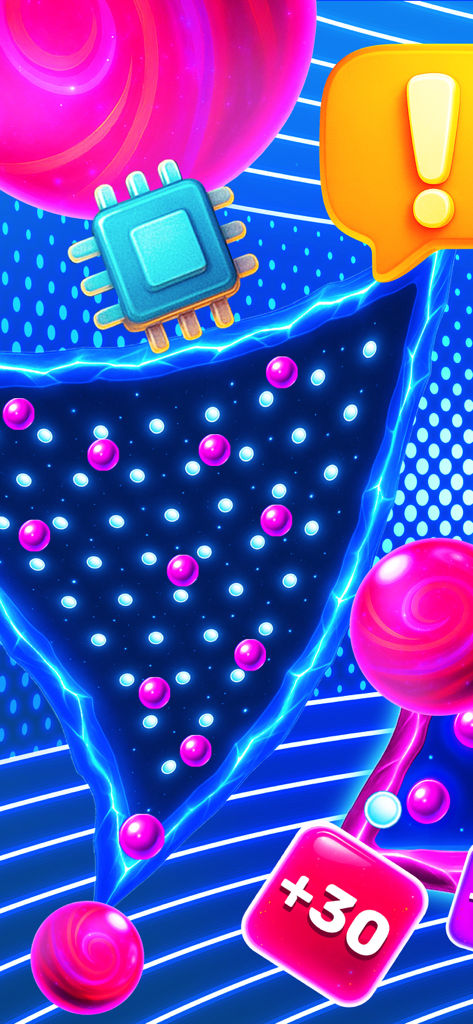 Colorful gamified interface of Recipy Maker showing achievement points and progress tracking icons