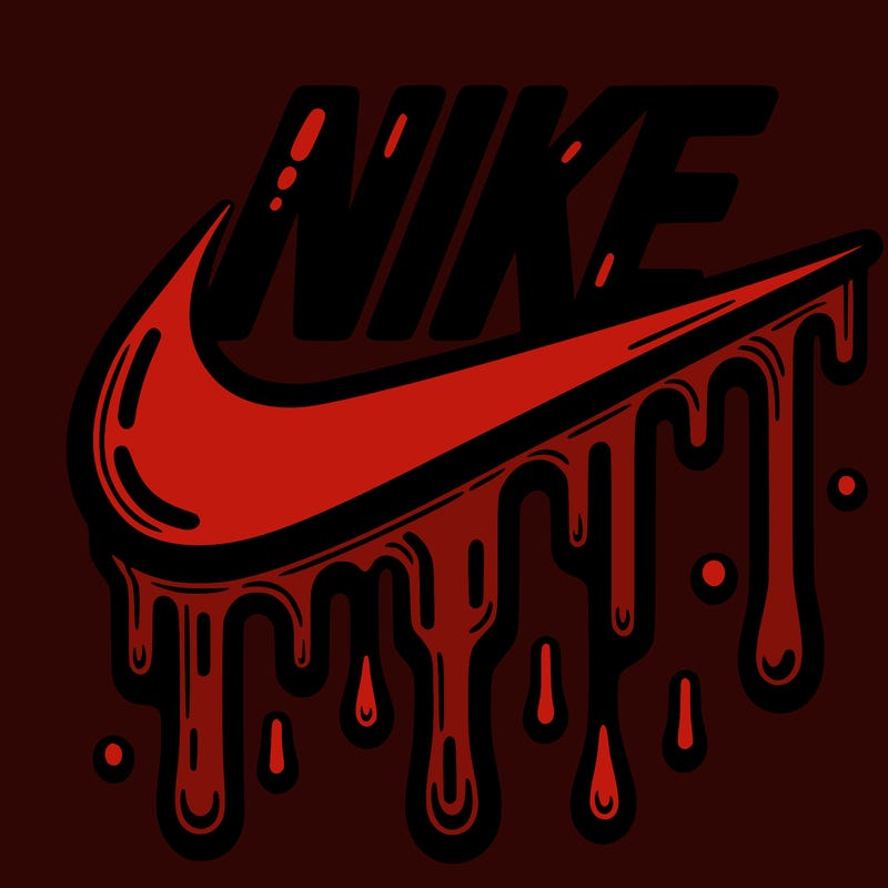 dripping nike logo