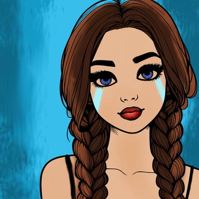 realistic girl with braids