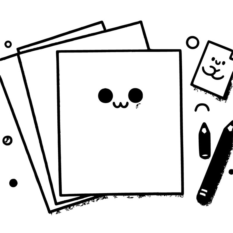 blank sheets of paper