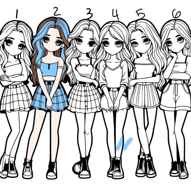 a group of girls realistic