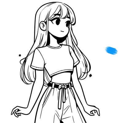 girl in a cute crop top