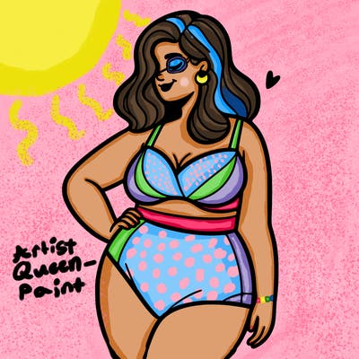 plus size woman bathing suit