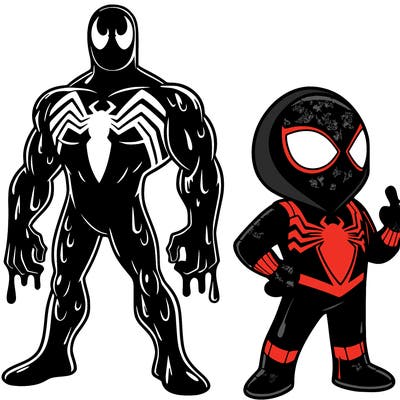 venom and spider man