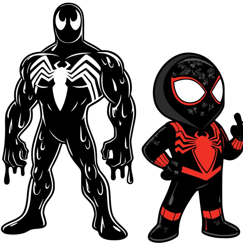 venom and spider man