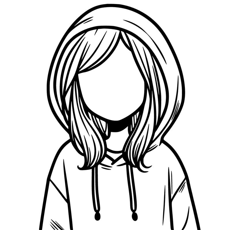 faceless girl in a hoodie