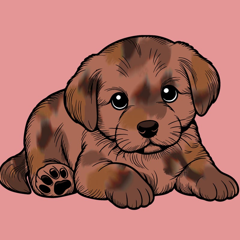 a cute realistic puppy