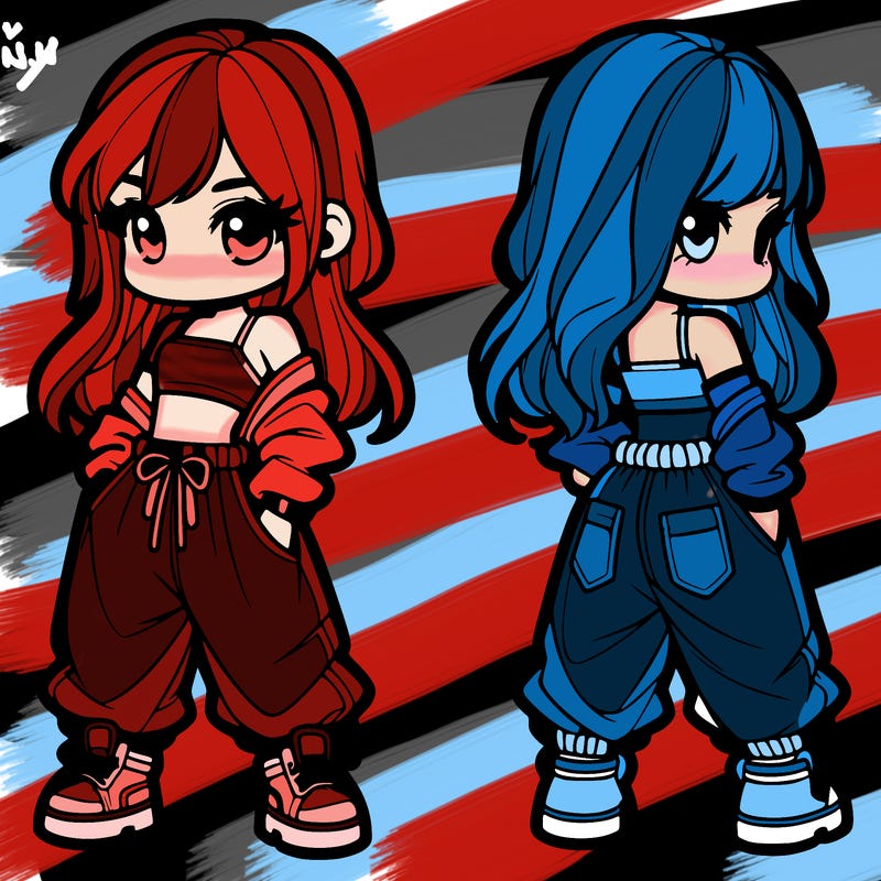 girl in crop top and baggy pants