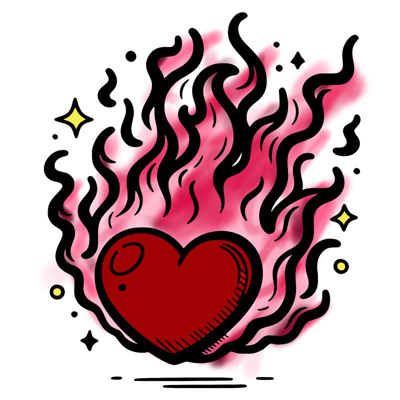 flaming heart