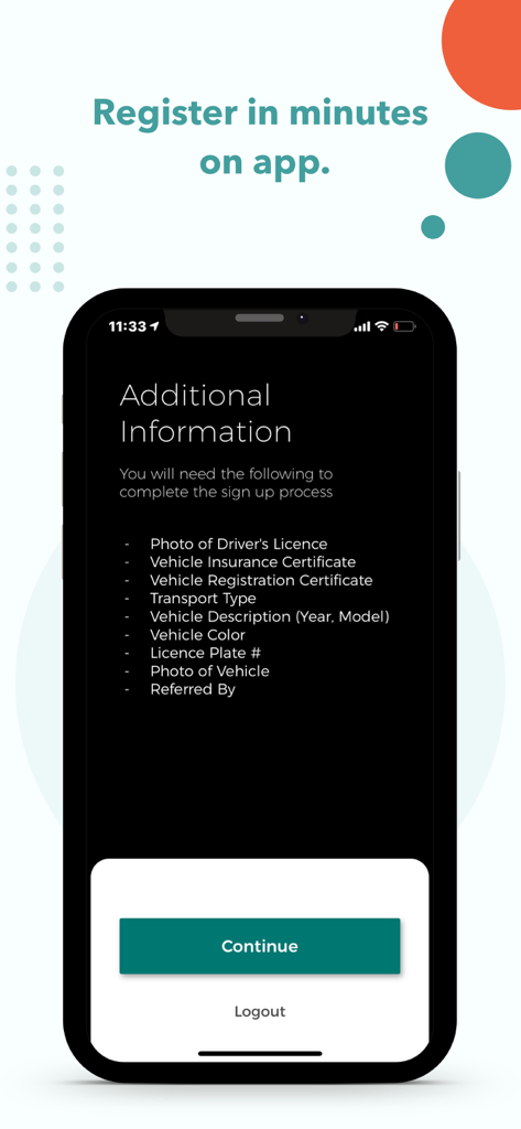 AllMart Delivery Agent - Registration requirements checklist for AllMart Delivery Agent app