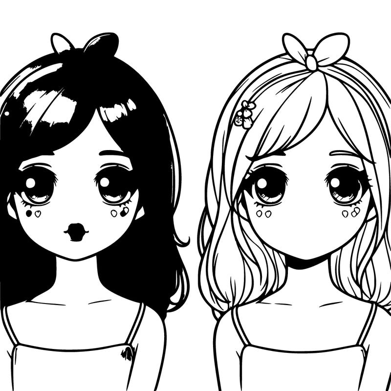 a cute realistic girl with small pink lips