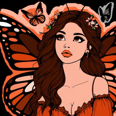 butterfly fairy realistic girl