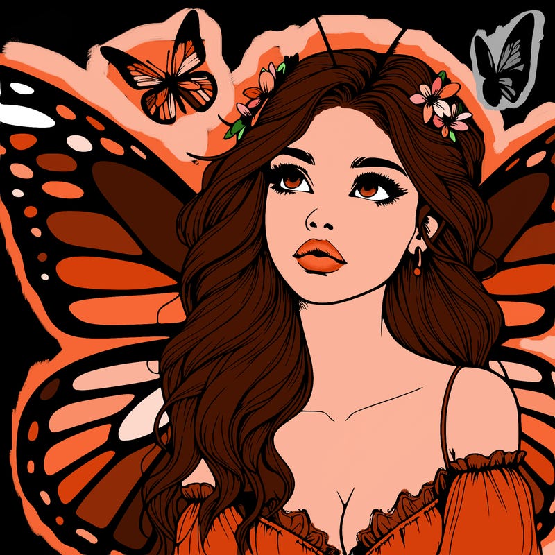 butterfly fairy realistic girl