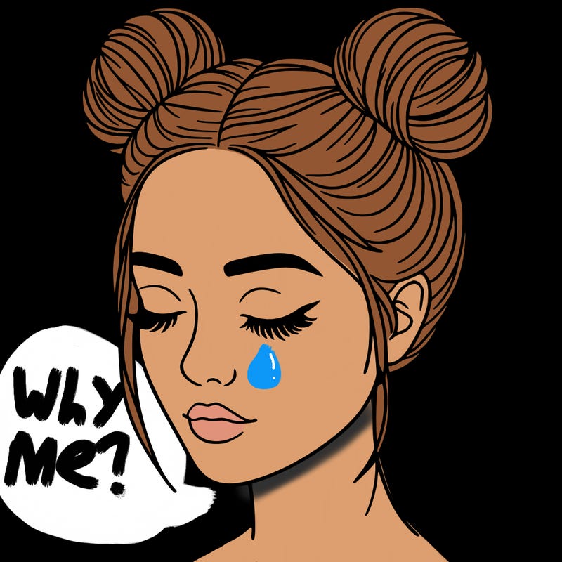 woman with hair buns