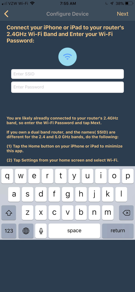 awnet - awnetアプリのWiFiセットアップおよびデバイス設定インターフェース。