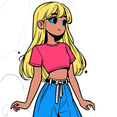 girl in a cute crop top