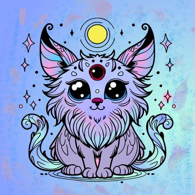 mystical cat creature