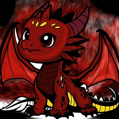 fierce baby night dragon