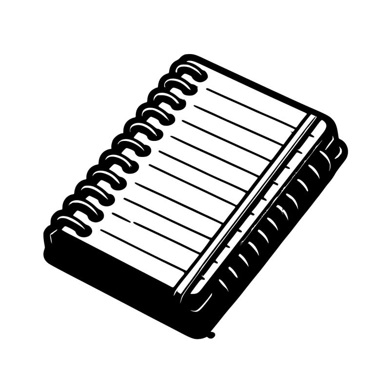 realistic blank note book