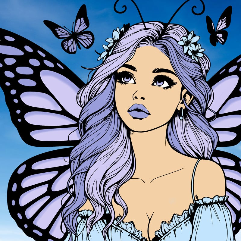 butterfly fairy realistic girl
