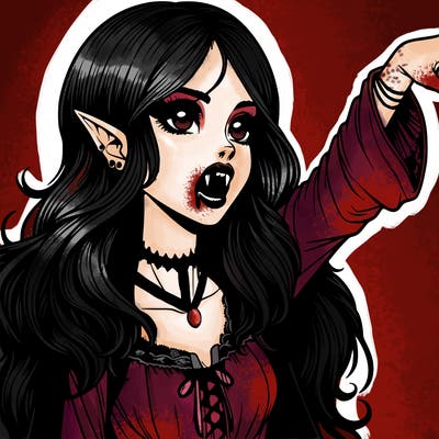 realistic vampire girl
