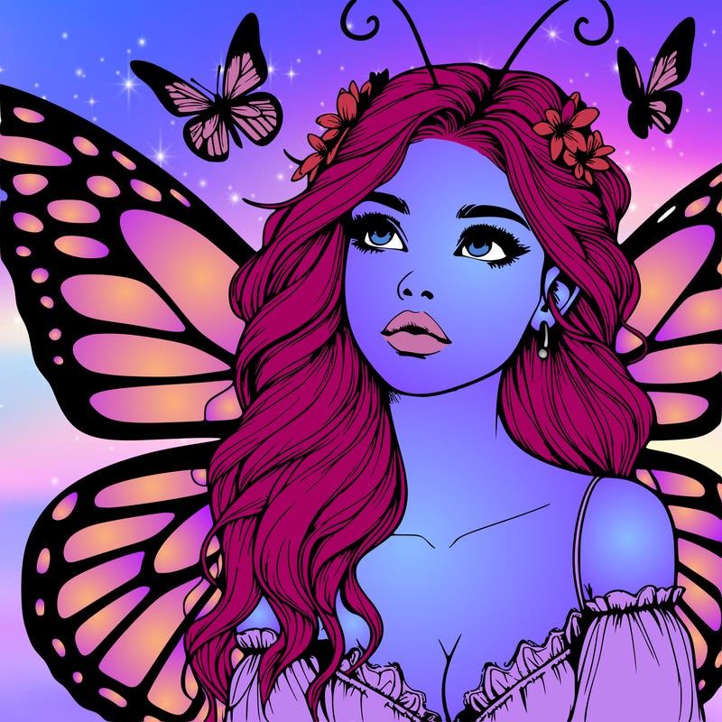 butterfly fairy realistic girl
