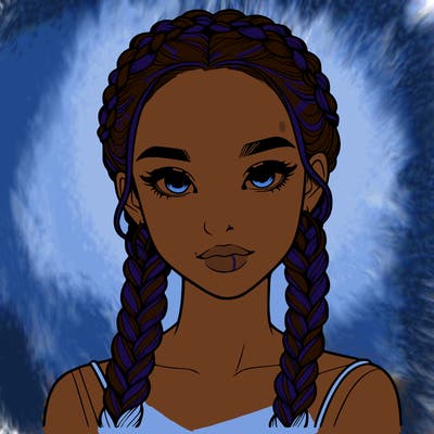 realistic girl with braids