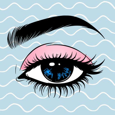 eye closed realistic