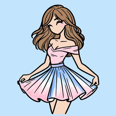 woman in skirt
