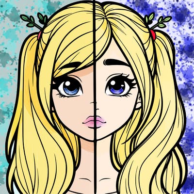 realistic girl split