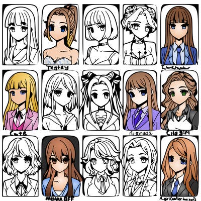 girls that look diffrent anime