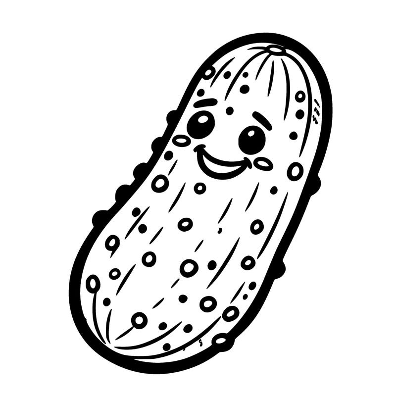pickle with smiley face
