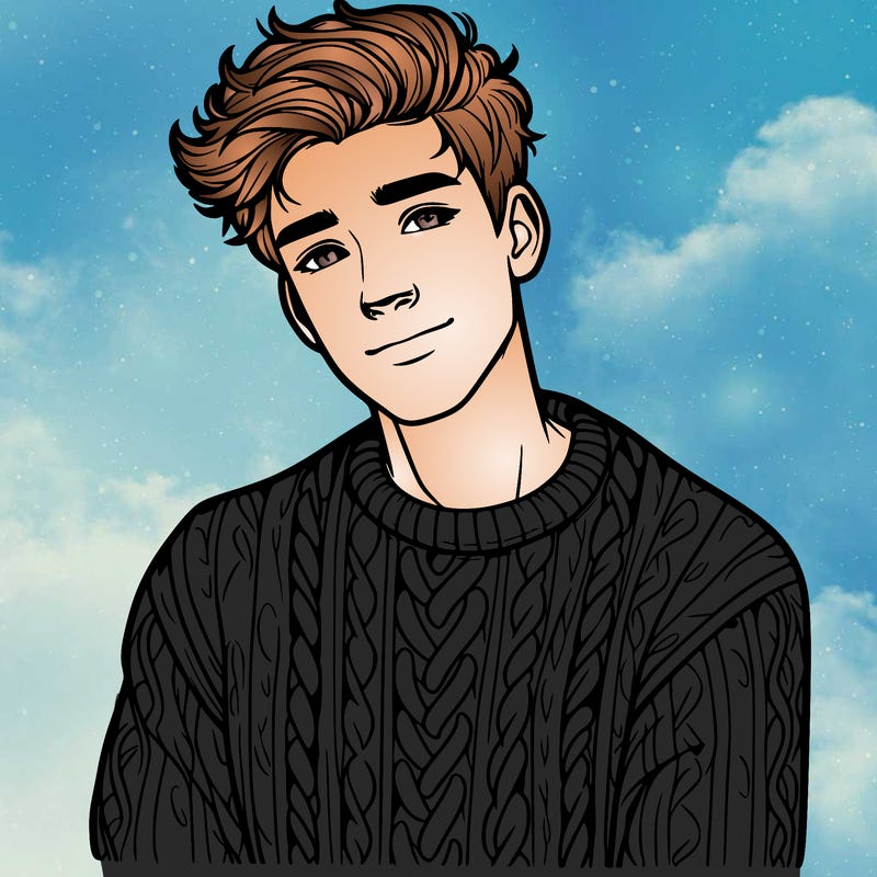 realistic guy with a beautiful jumper