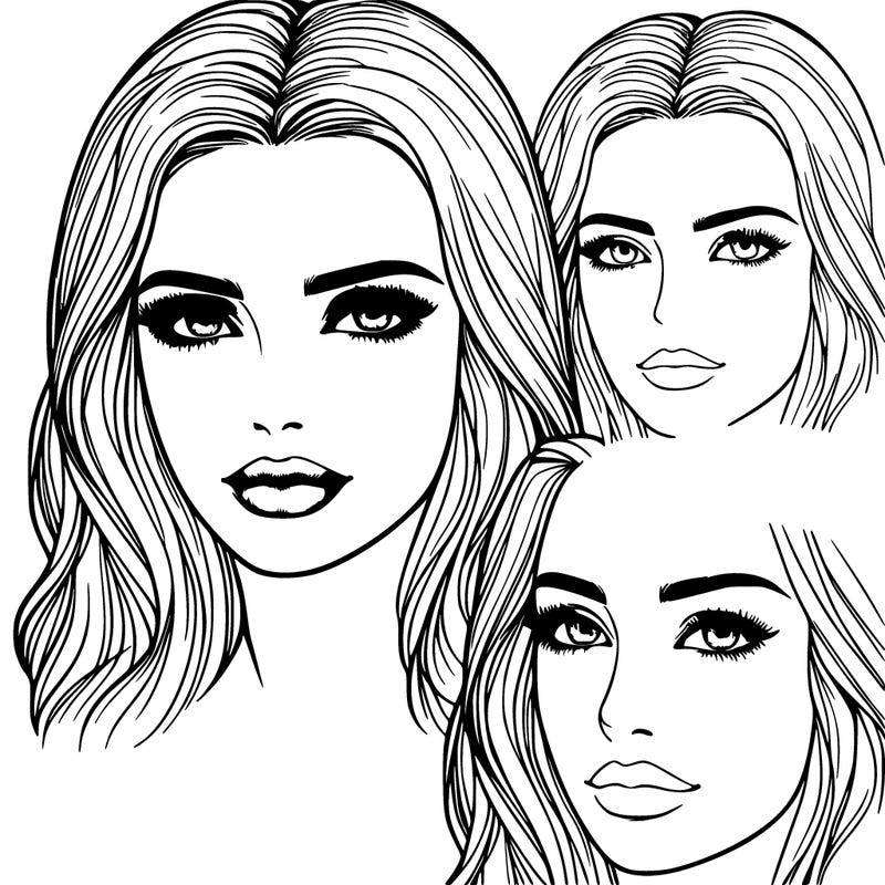 realistic face women beautiful