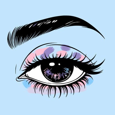 eye closed realistic