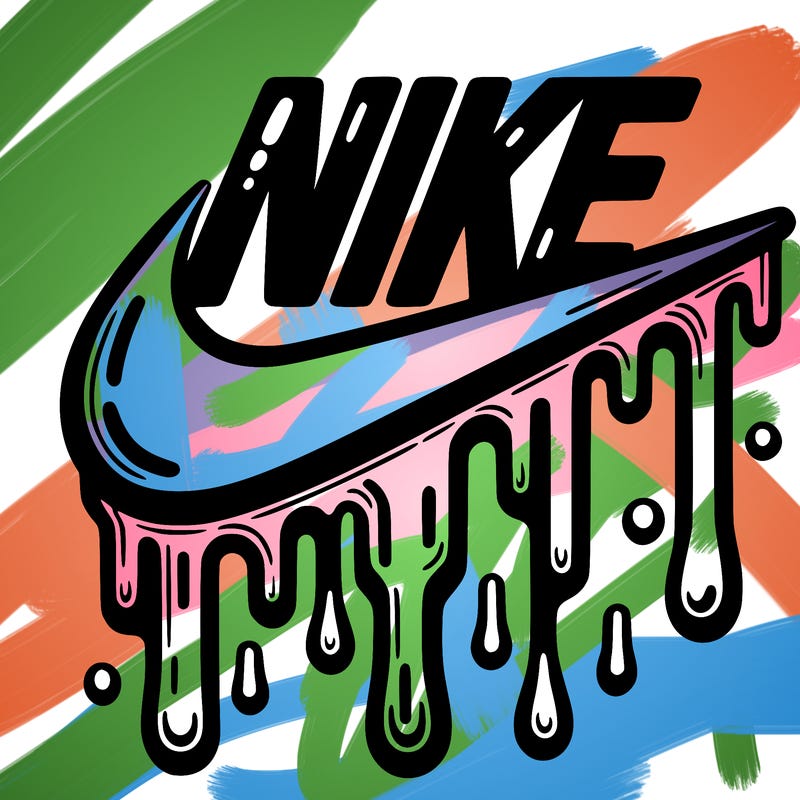 dripping nike logo