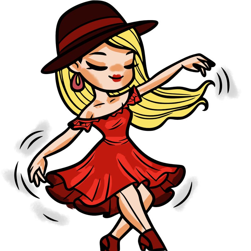 a girl who dances the salsa