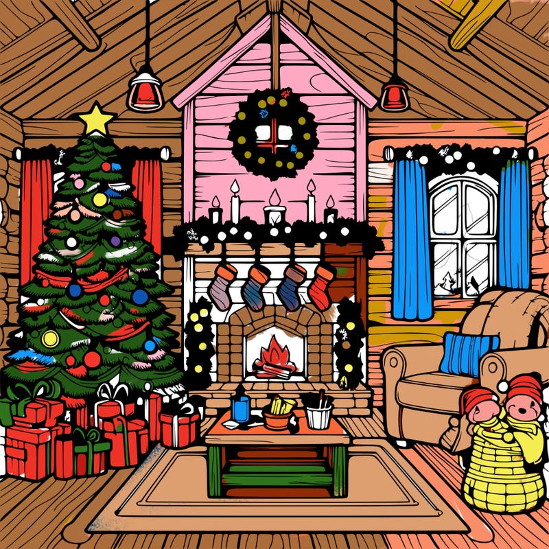 christmas house interior