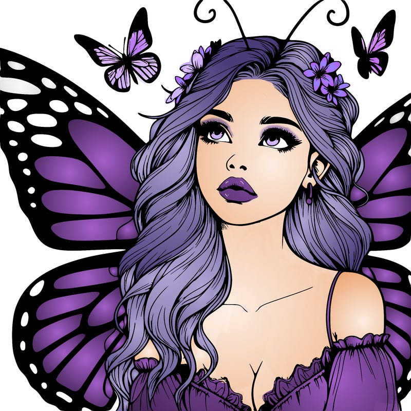 butterfly fairy realistic girl