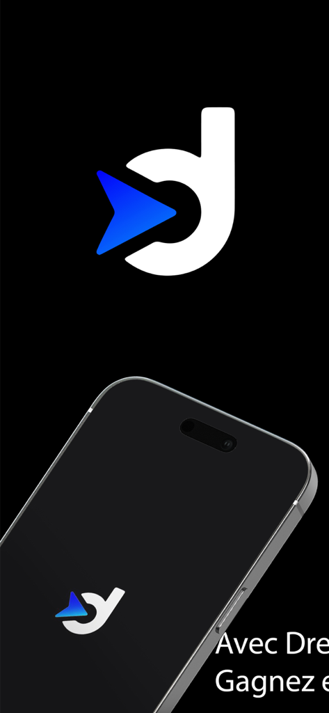 Drevo Driver - The splash screen of the Drevo Driver app featuring its blue and white logo on a dark background