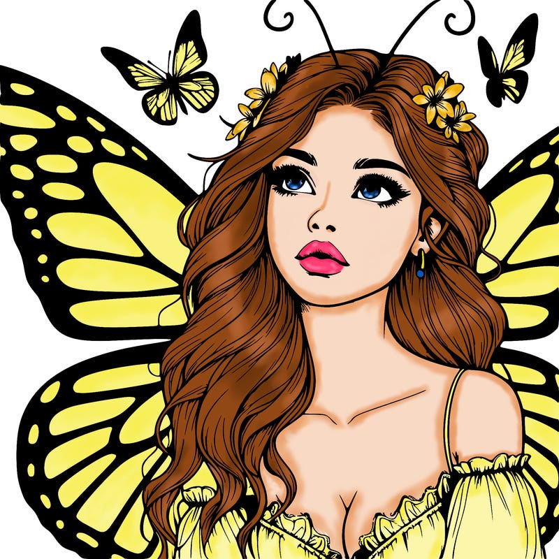 butterfly fairy realistic girl