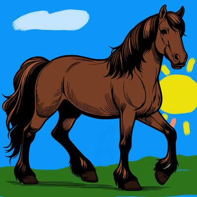 realistic horse