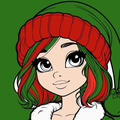 realistic christmas girl