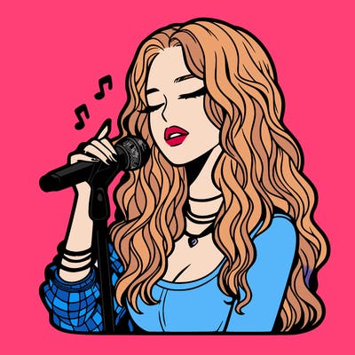 realistic female singer