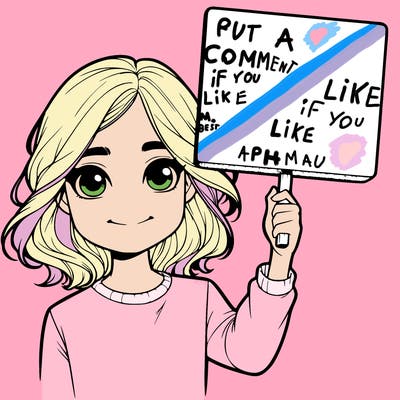 realistic girl holding up a sign