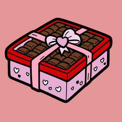 a box of chocolate for valentines day