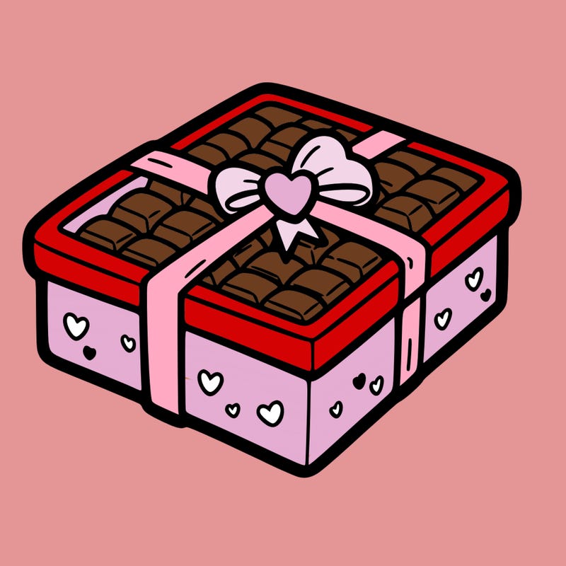 a box of chocolate for valentines day