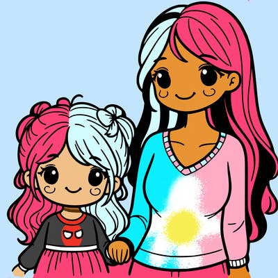 daughter and mom