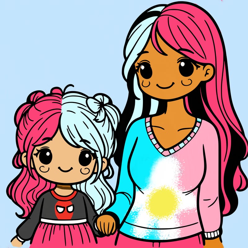daughter and mom